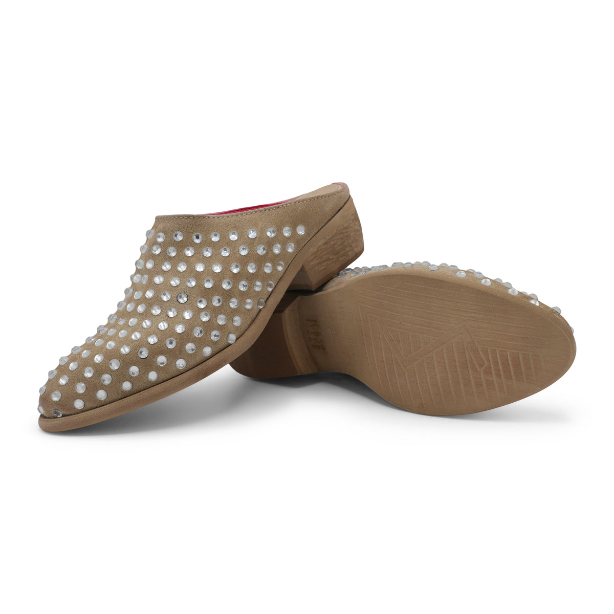 SAONA20C - Barley Suede Rhinestones Sandal