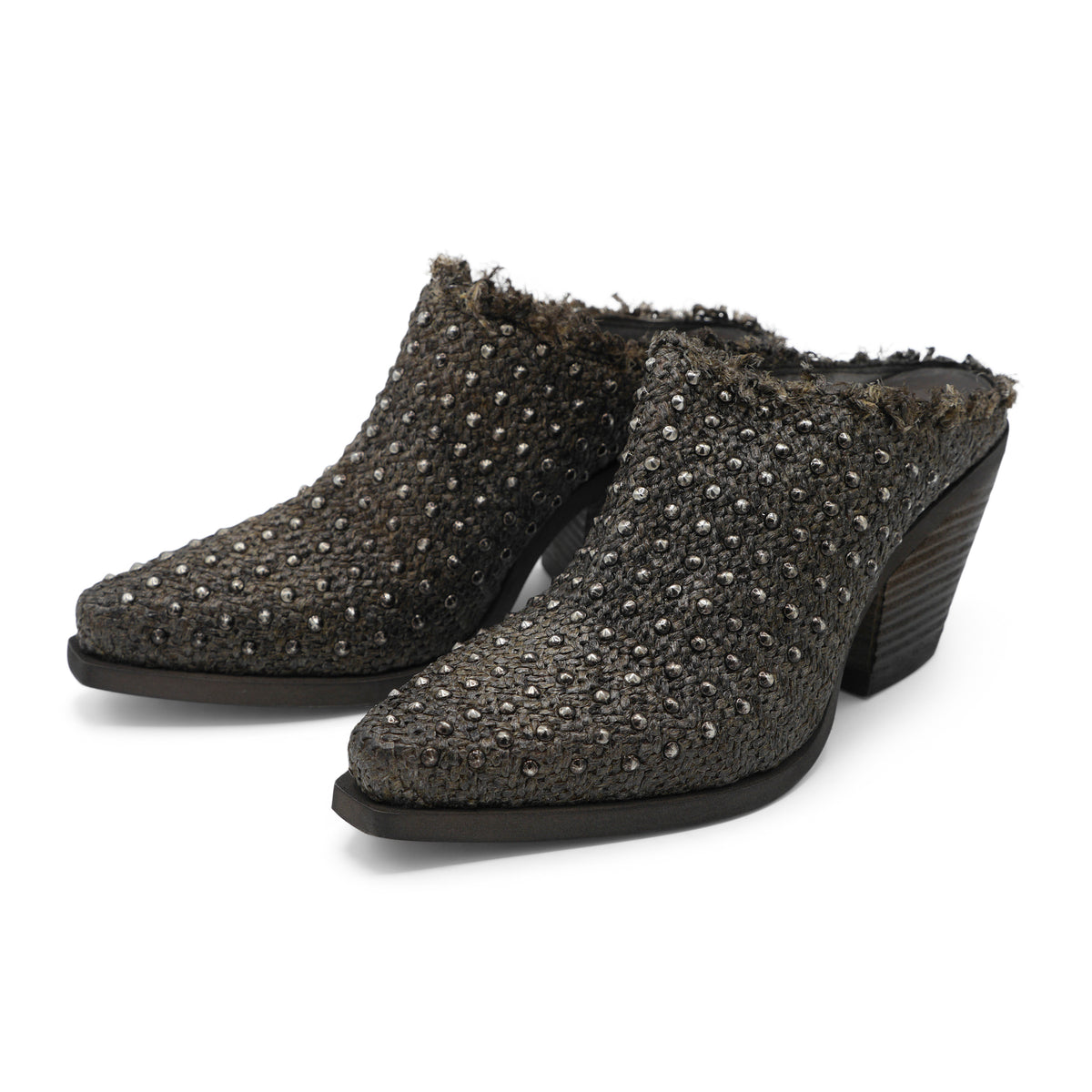 CAYO20 - Brown Hessian Studded Sandal
