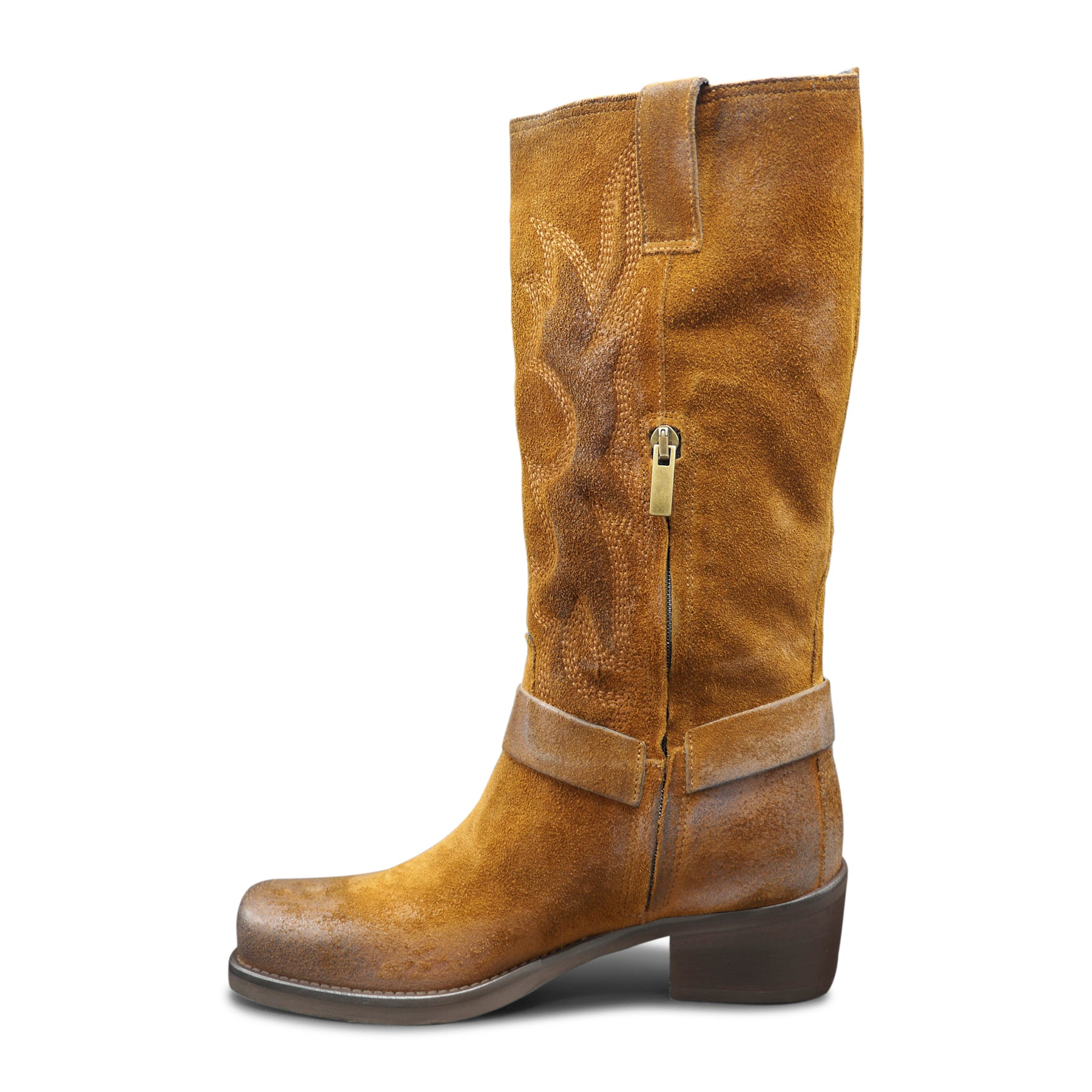 PX842 - Tan Suede Biker