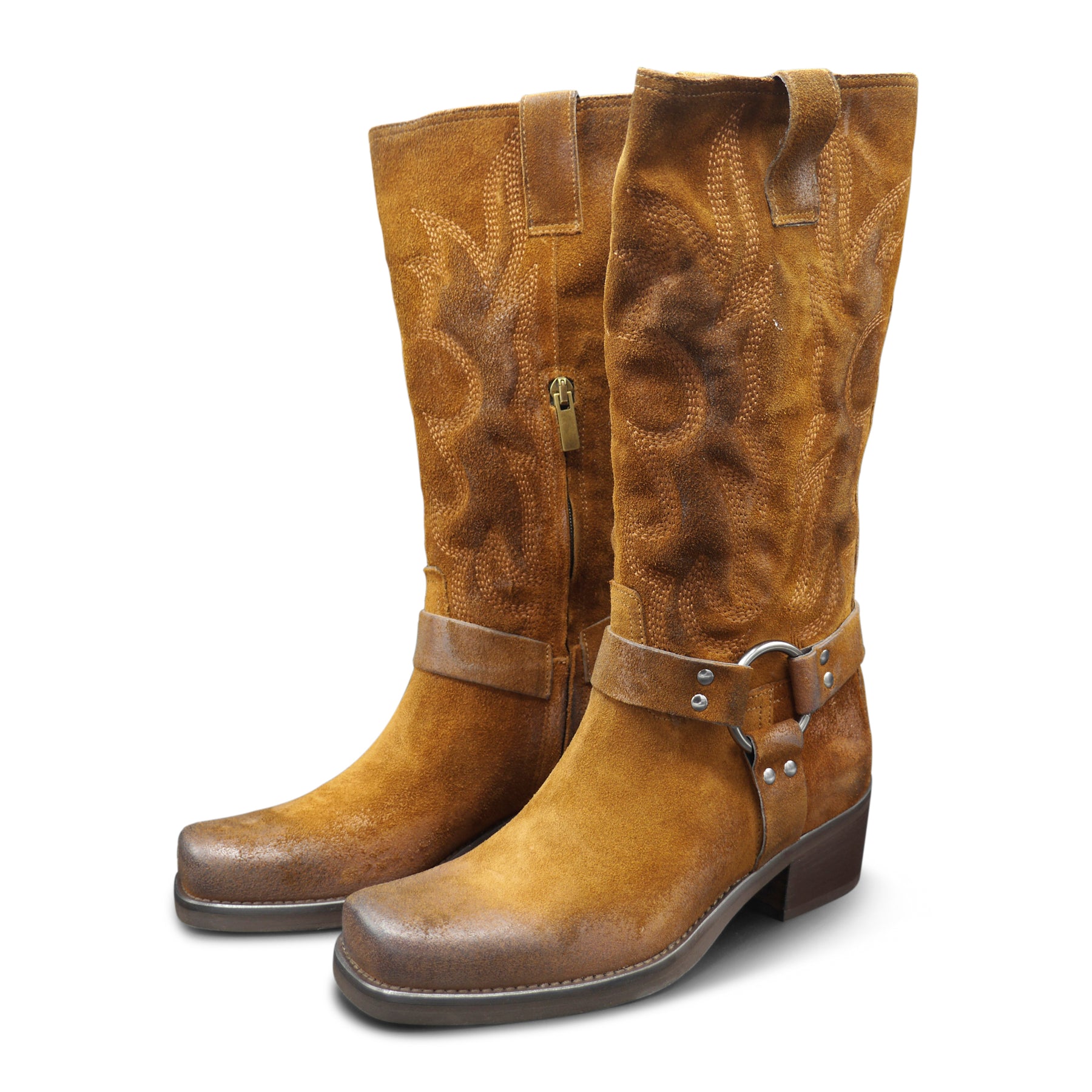 PX842 - Tan Suede Biker