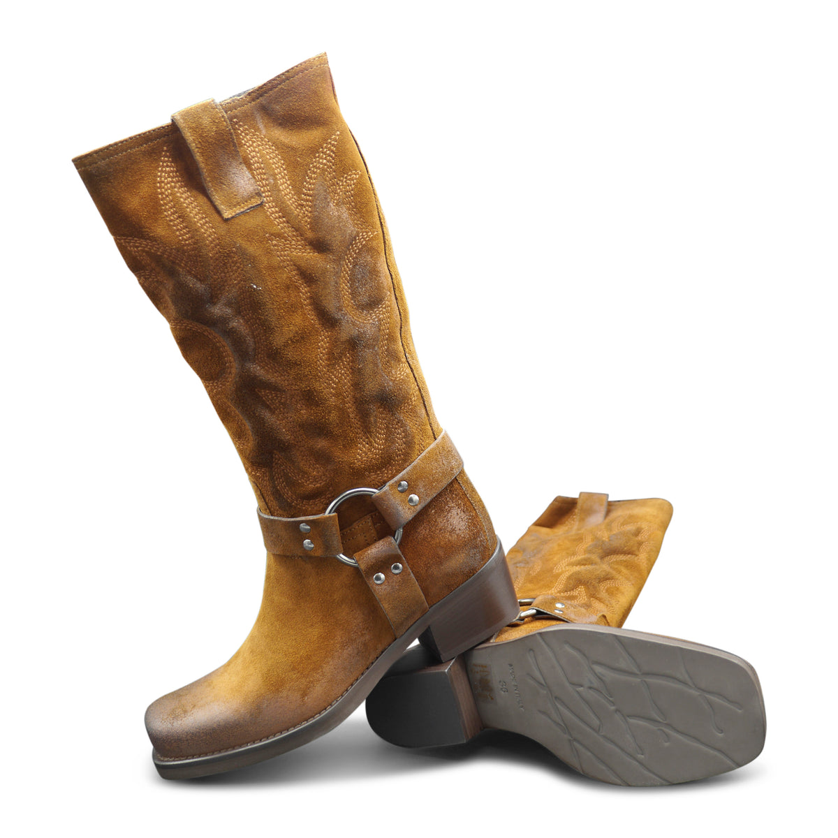 PX842 - Tan Suede Biker