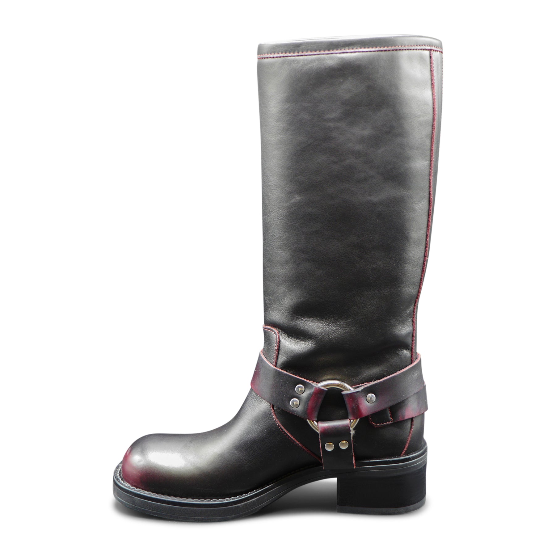 MAVERICK - BLACK/ TINTED BURGUNDY