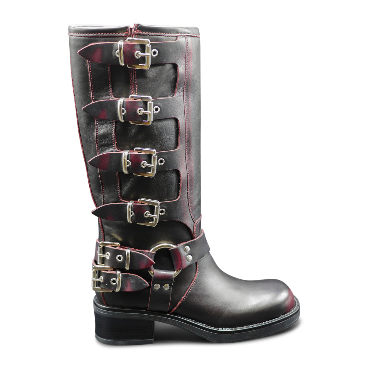 MAVERICK - BLACK/ TINTED BURGUNDY