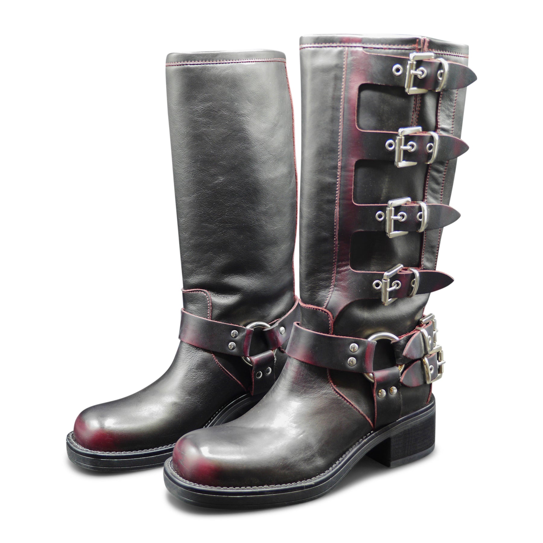 MAVERICK - BLACK/ TINTED BURGUNDY