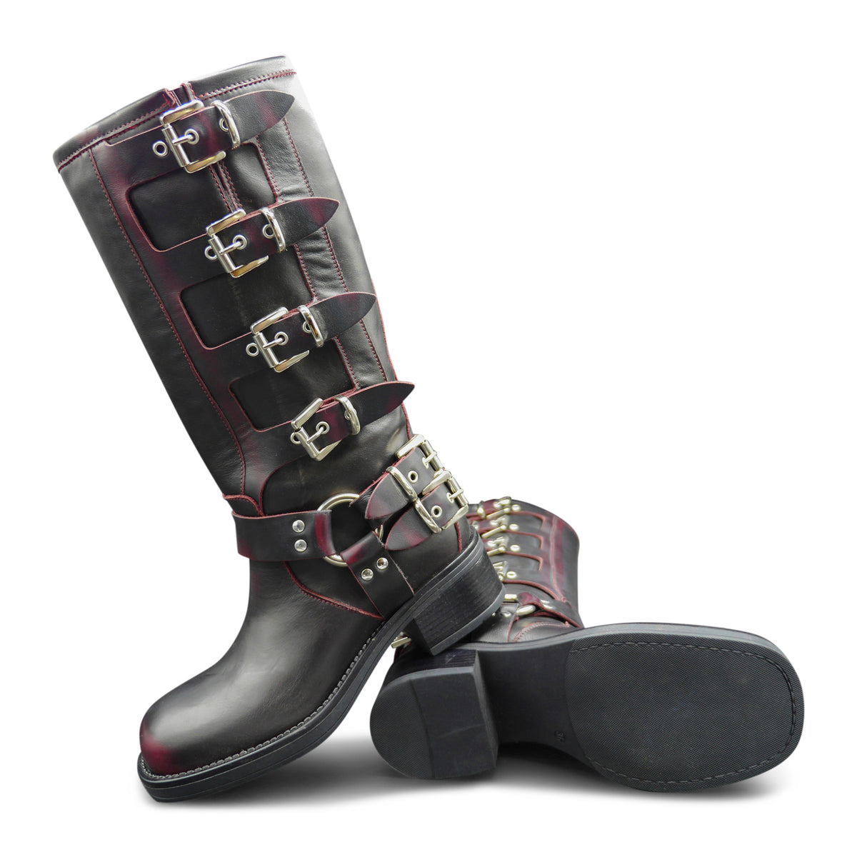 MAVERICK - BLACK/ TINTED BURGUNDY