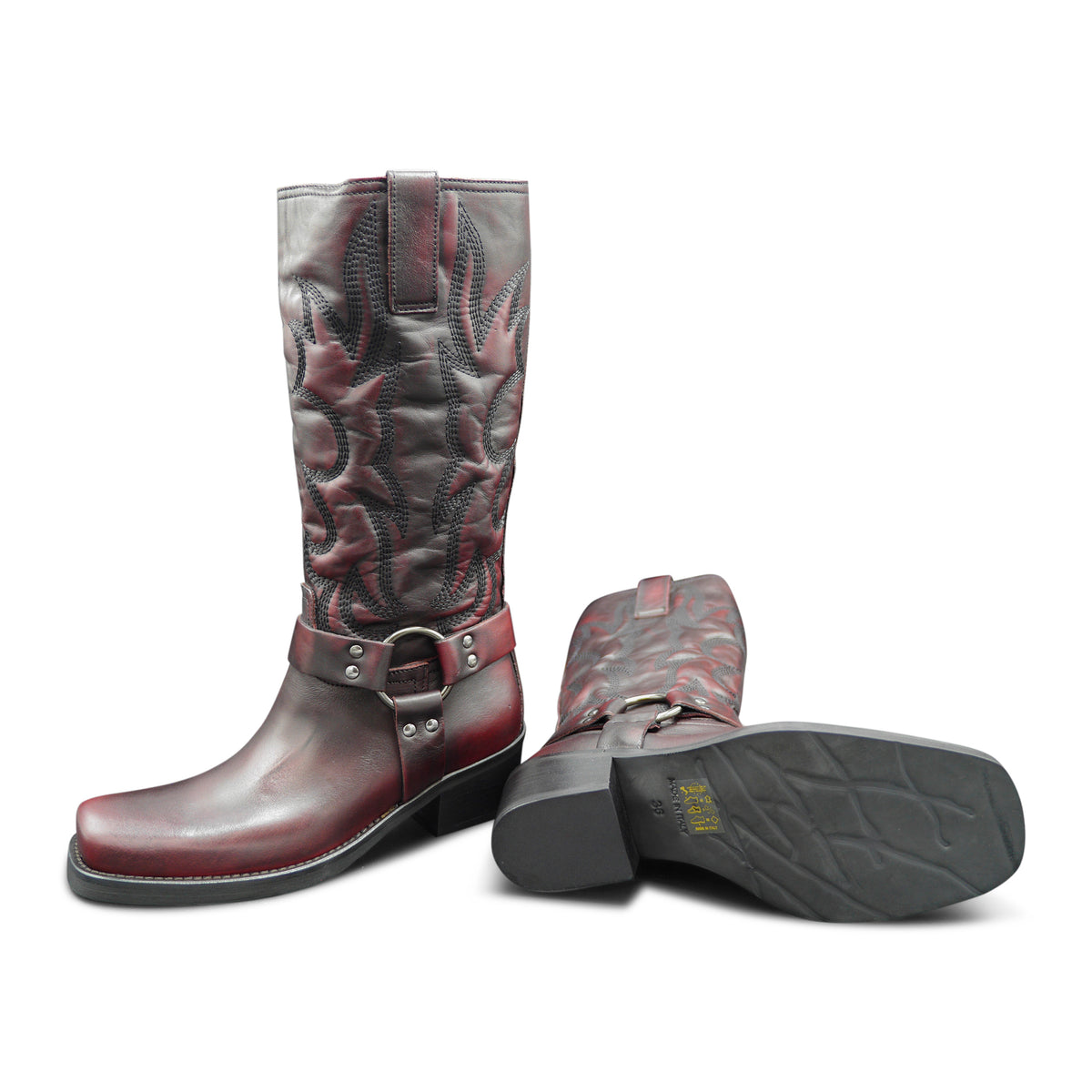 PX842 - Bordeaux Leather Biker