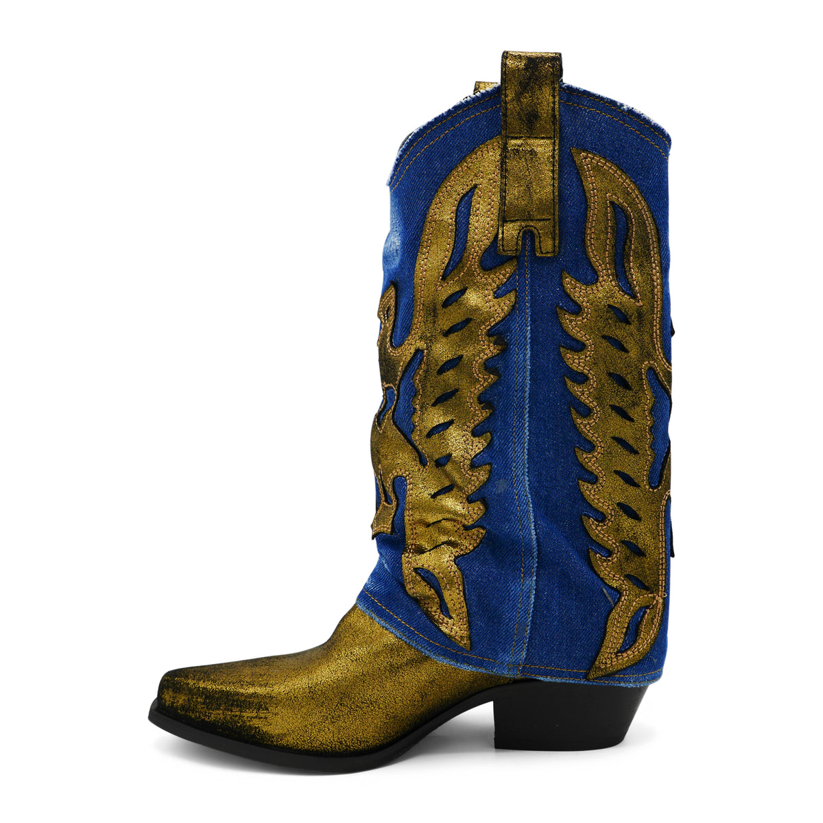 IZEL679 - Metallic Gold Eagle Jean