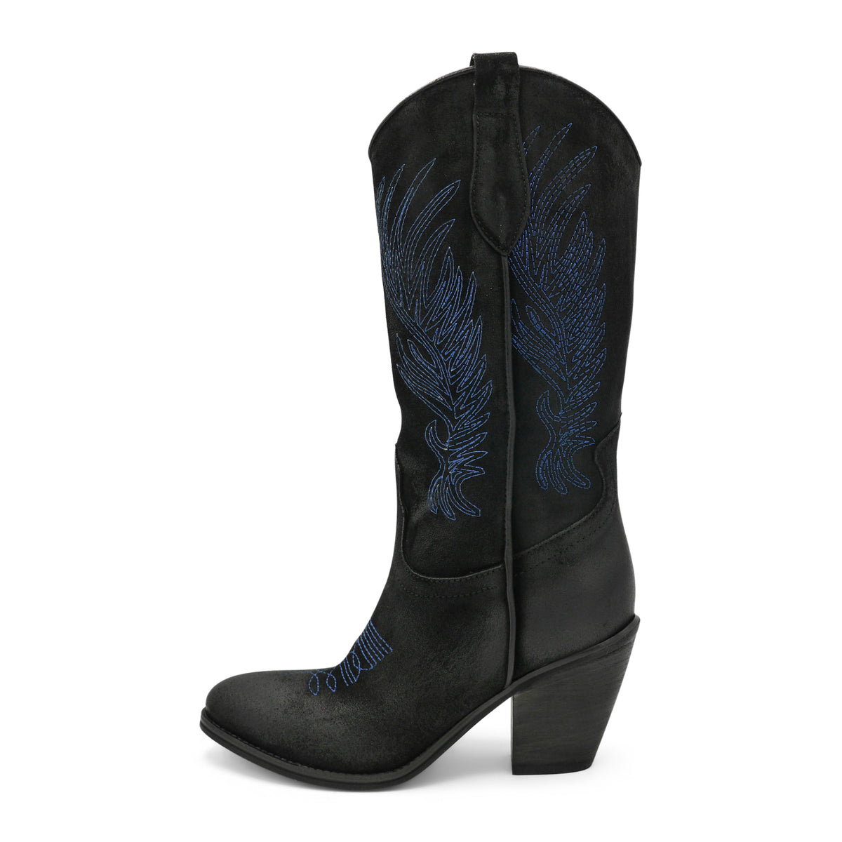 WEST01- Black Blue Wings Cowboy