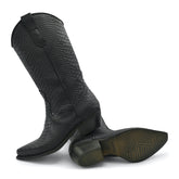 DAKOTA11 - Charcoal Black Python