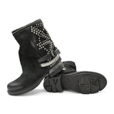 AS98 REBEL UNION - Black Studded Biker