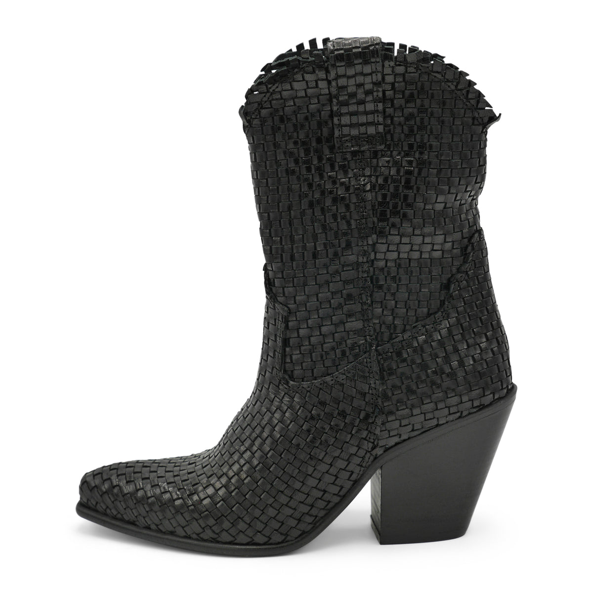 VT353 - Black Weave Leather