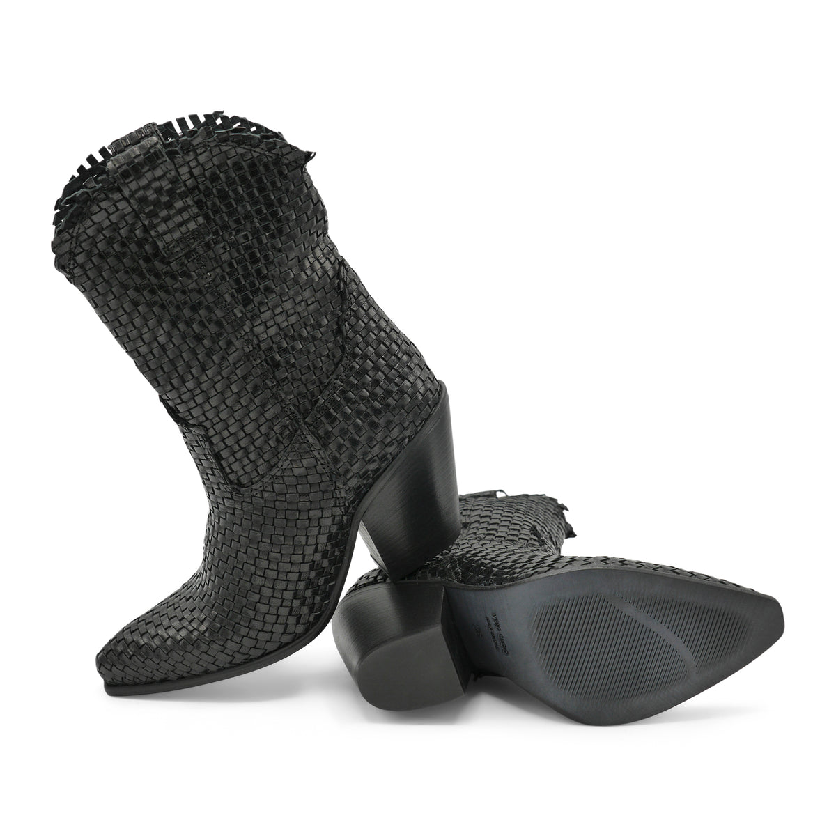 VT353 - Black Weave Leather
