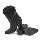 VT353 - Black Weave Leather