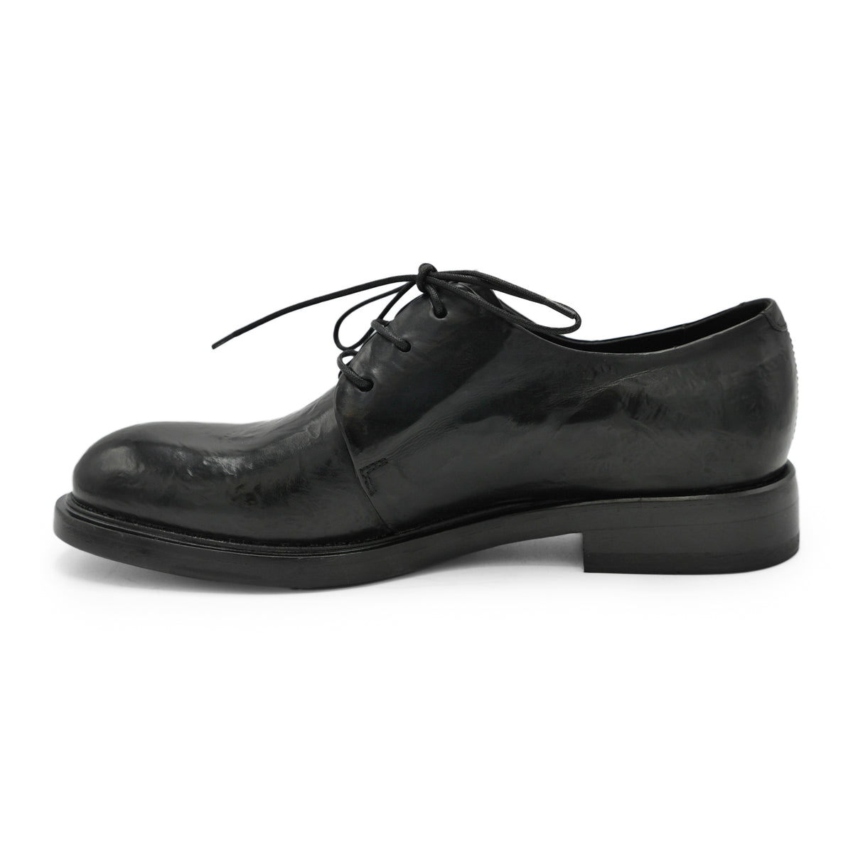 2167- Black Burnish Lace Up Shoe