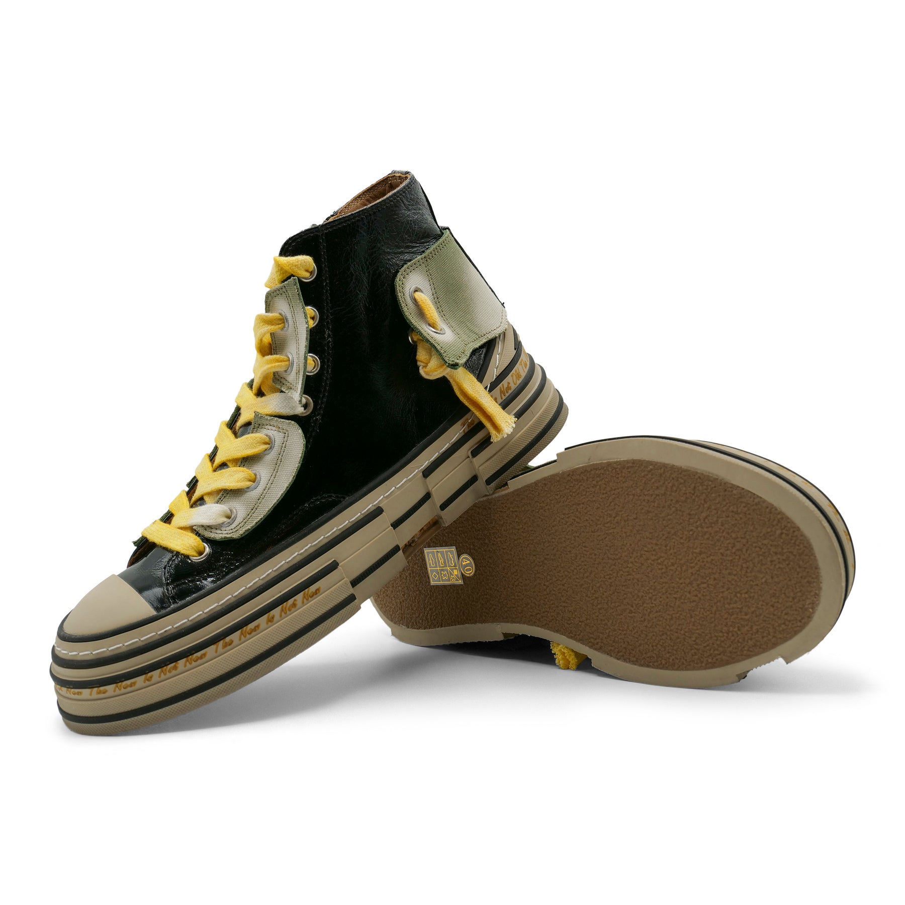 ZT22M - Black Naplack/ Canvas Olive Green
