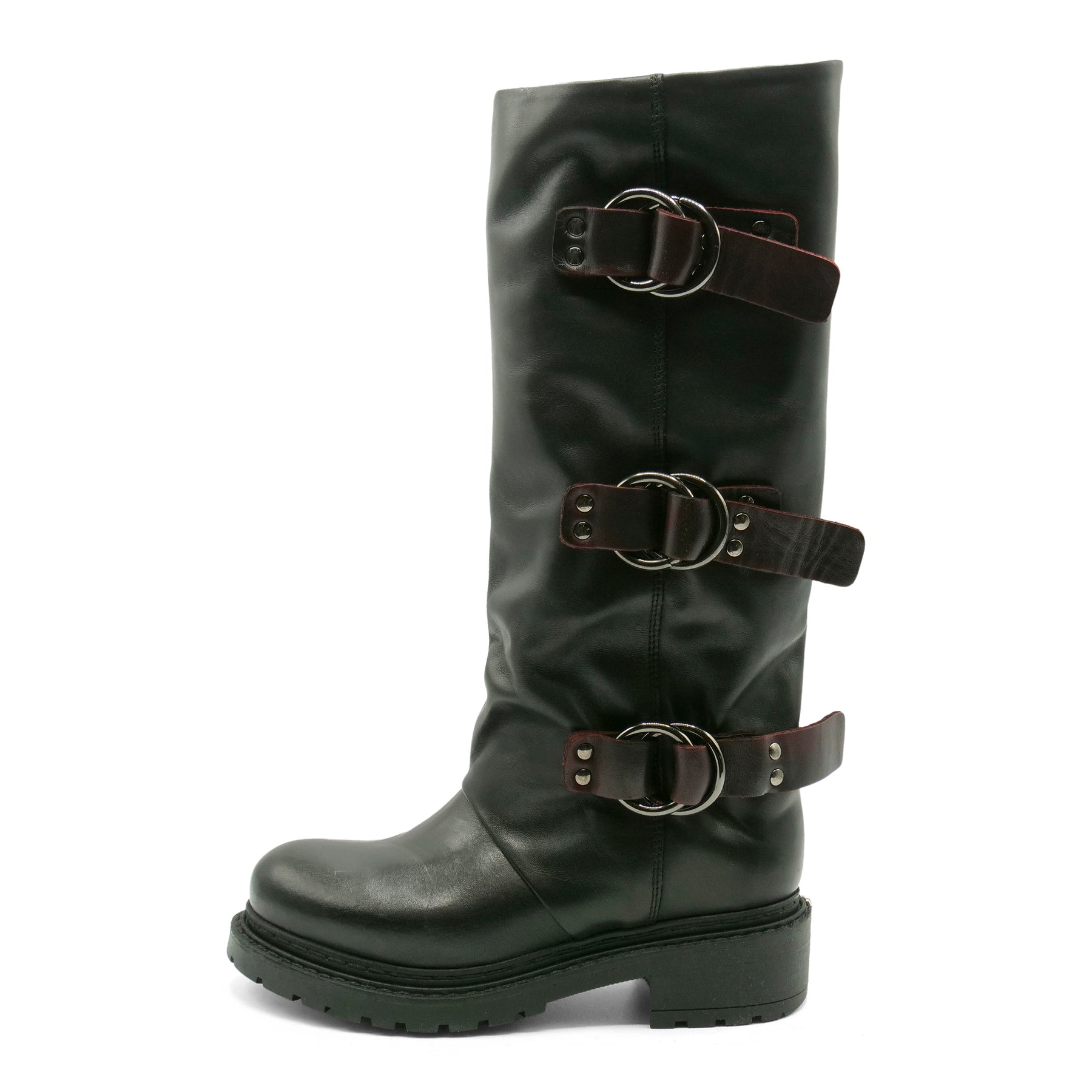 MA2460 - Vitello Black / Asport Bordeaux