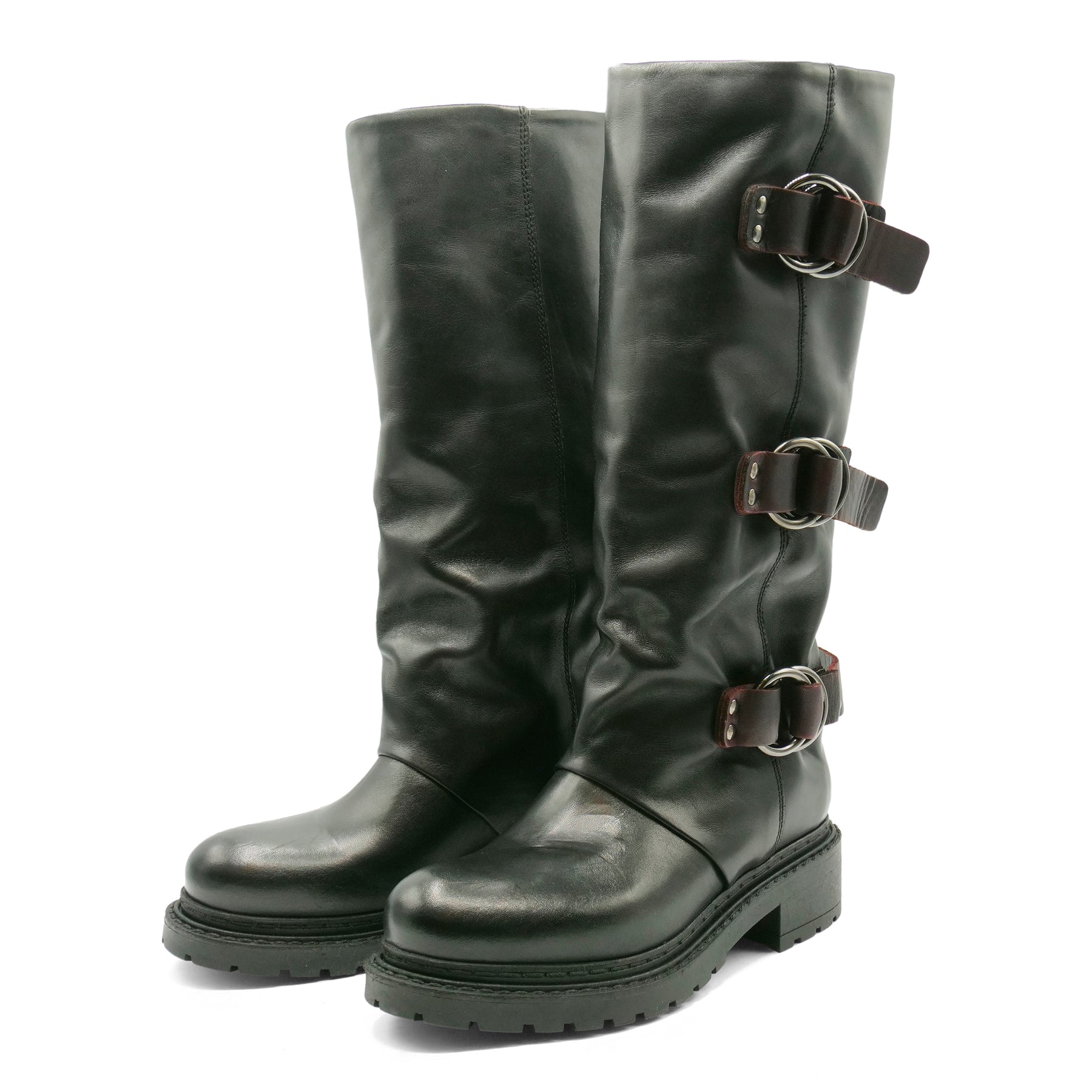 MA2460 - Vitello Black / Asport Bordeaux
