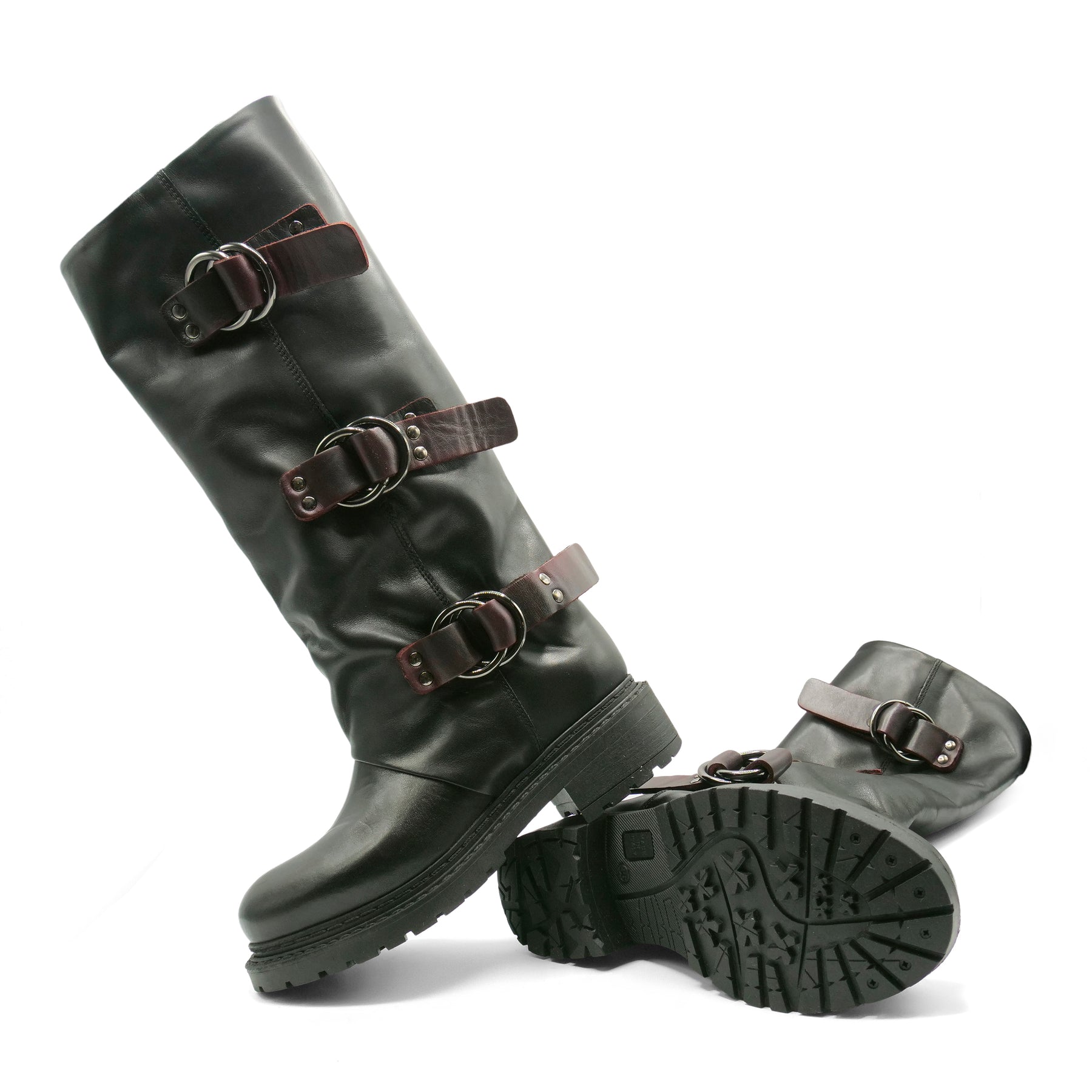 MA2460 - Vitello Black / Asport Bordeaux
