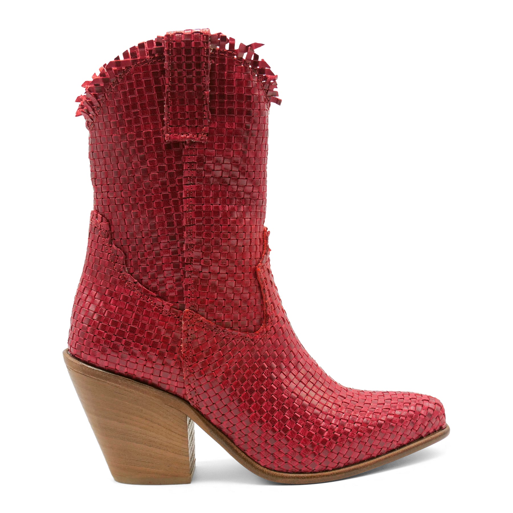 VT353 -Red Weave Leather