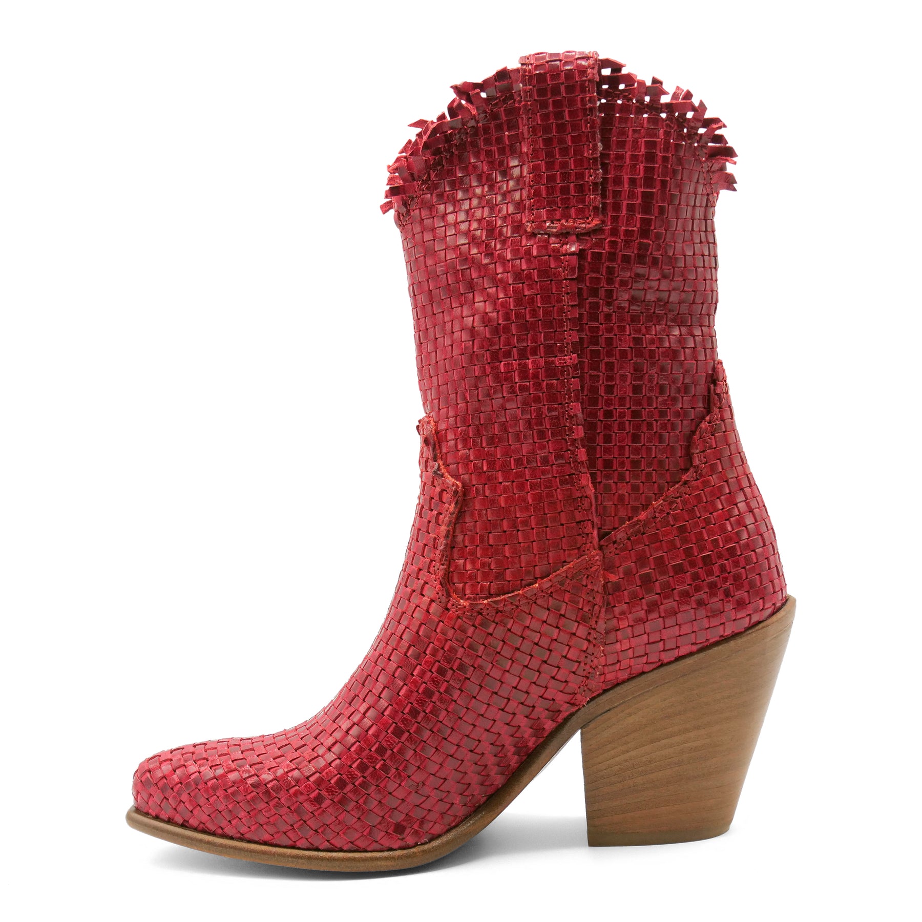 VT353 -Red Weave Leather