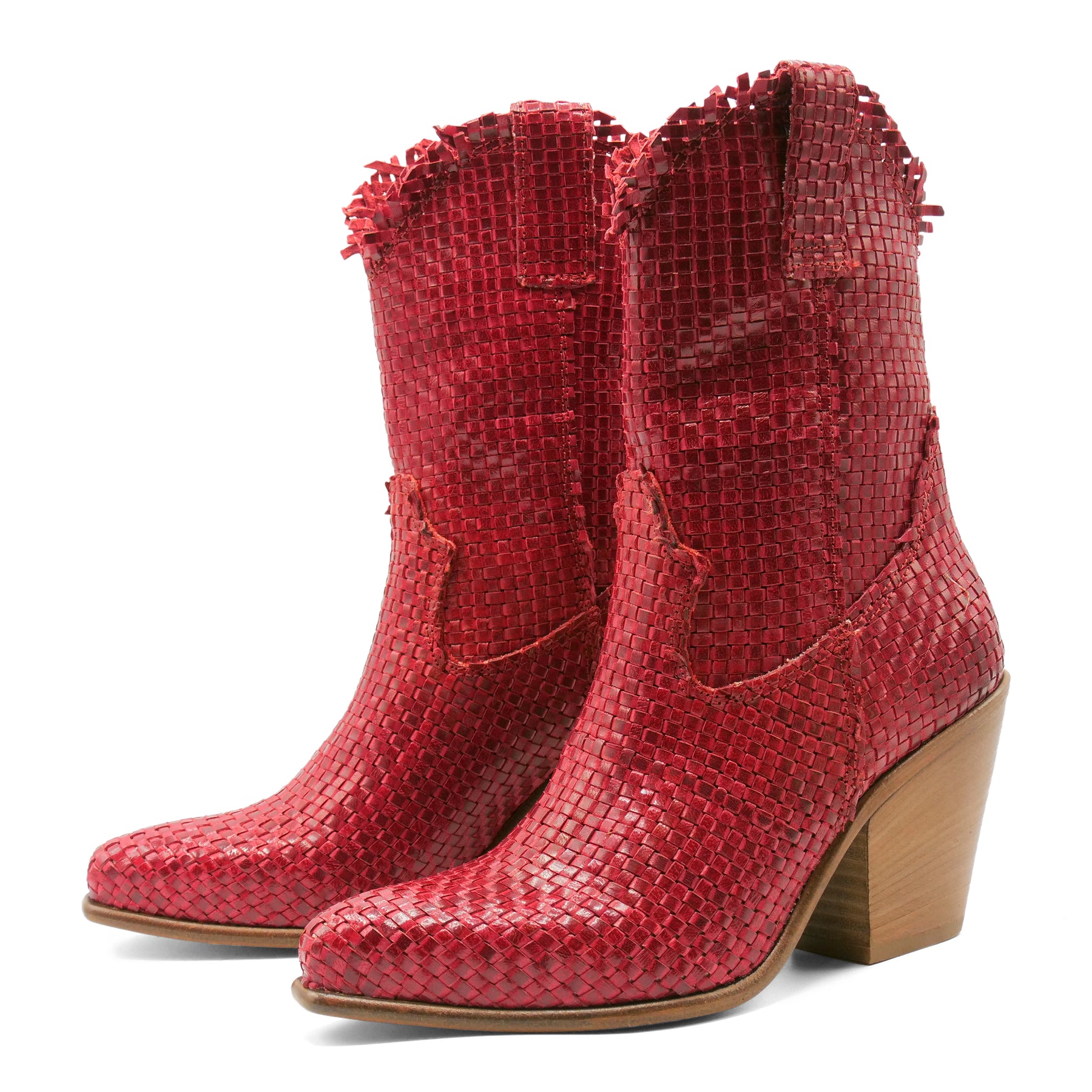 VT353 -Red Weave Leather