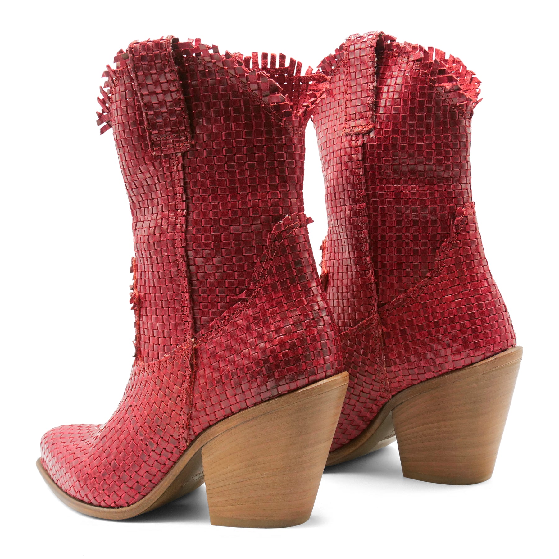 VT353 -Red Weave Leather