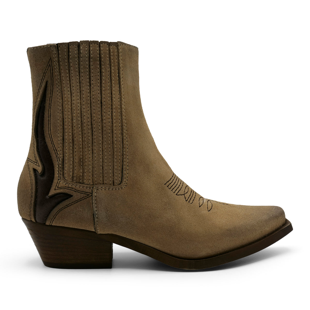 ZOELIE01 - Chocolate/ Lime Green Ankle