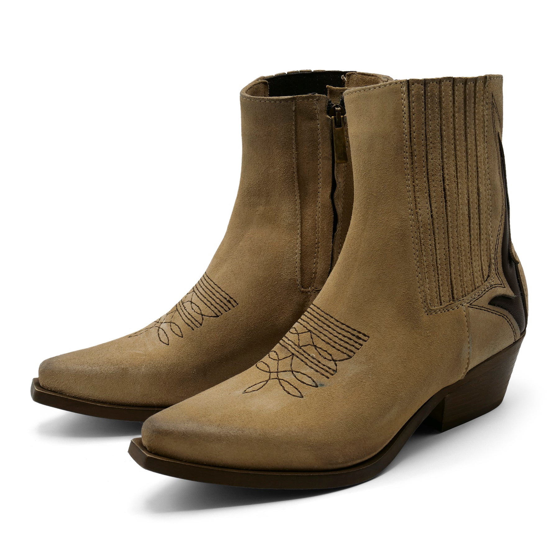 ZOELIE01 - Chocolate/ Lime Green Ankle