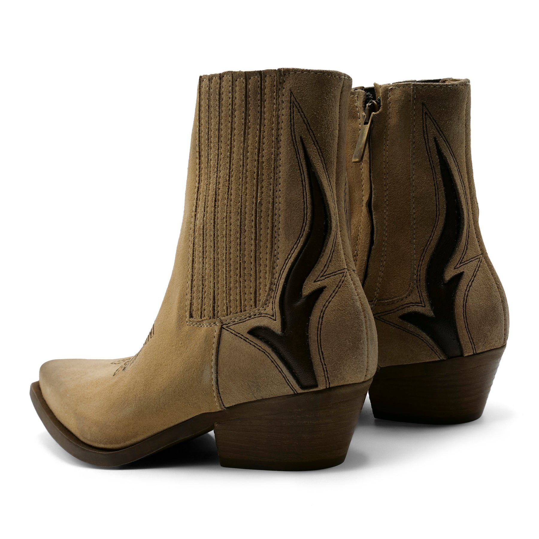 ZOELIE01 - Chocolate/ Lime Green Ankle