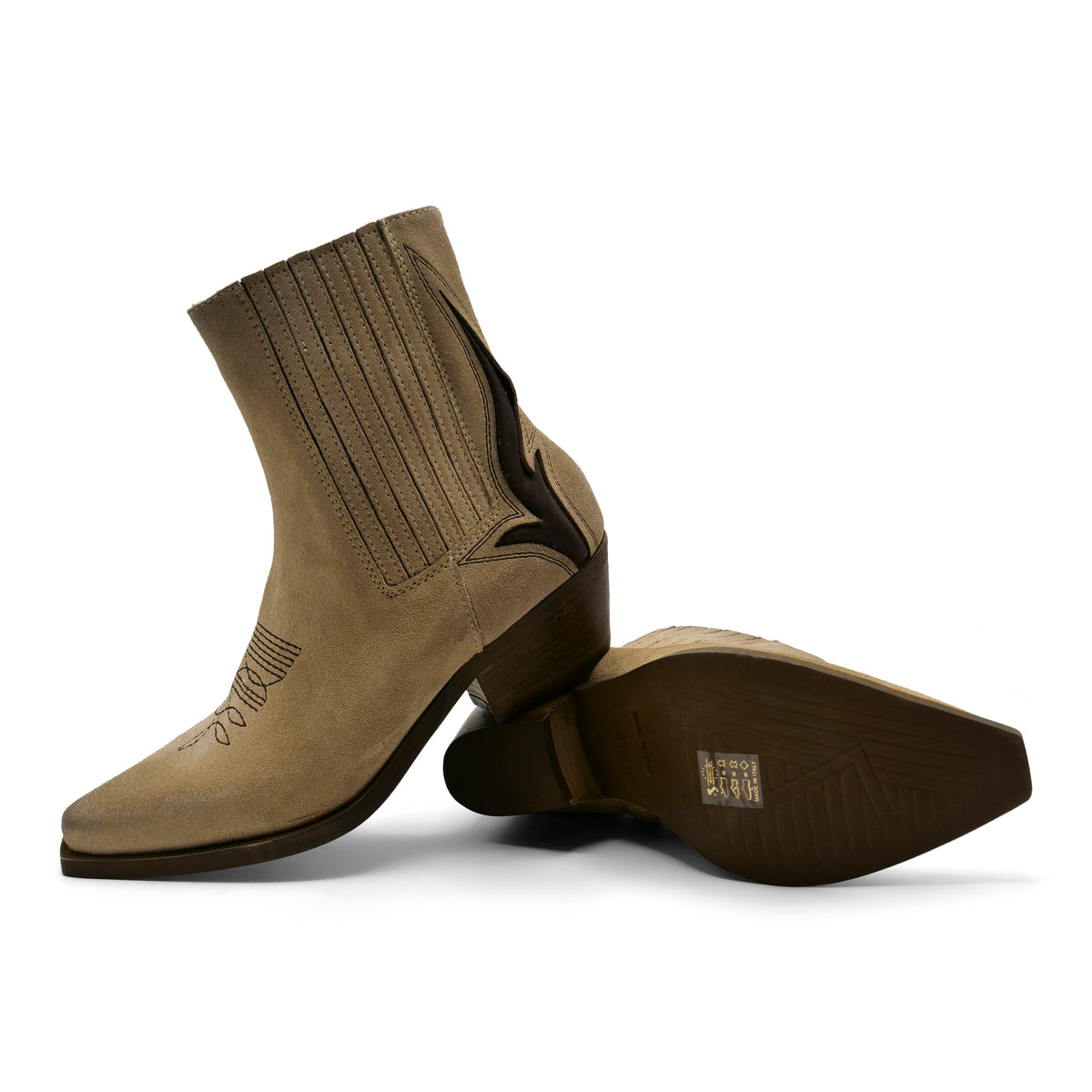 ZOELIE01 - Chocolate/ Lime Green Ankle