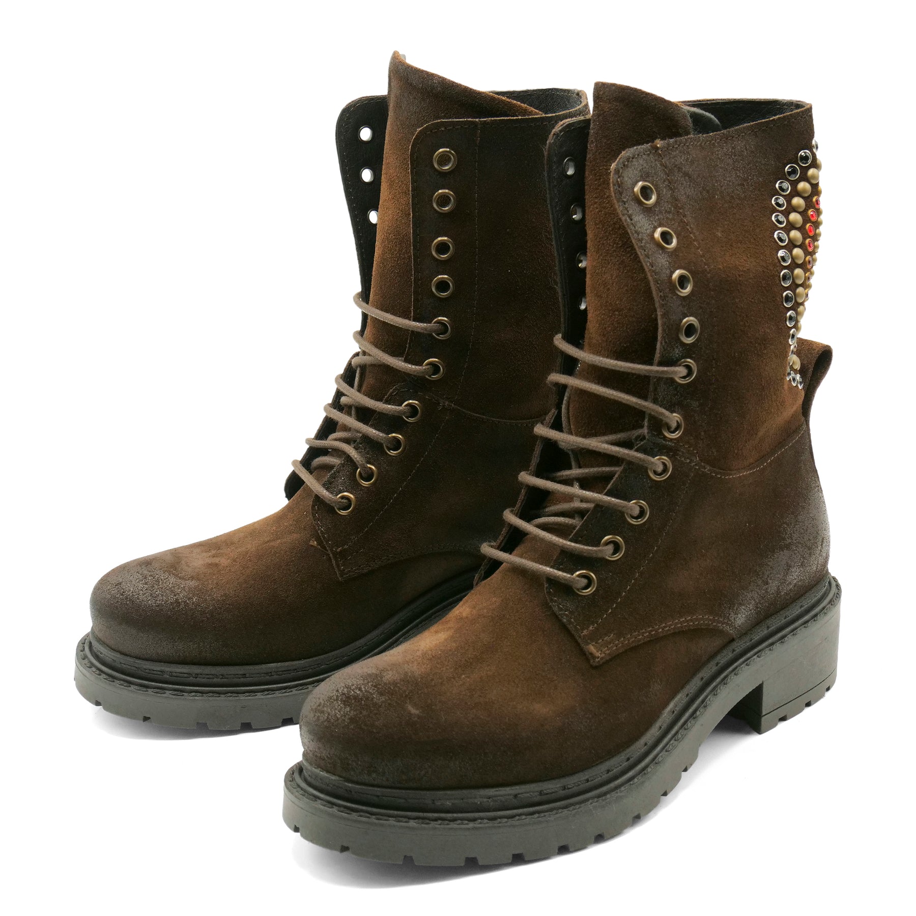 MA1014 - Laced Orbit Brown Suede