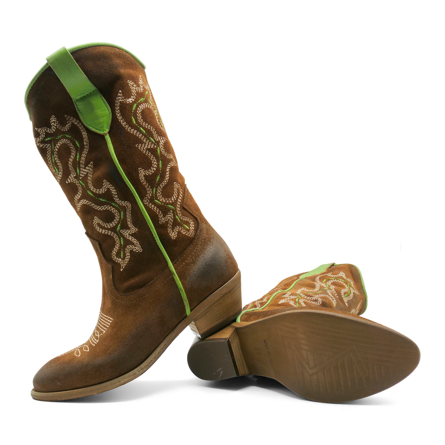 CEFAL -Brown & Lime Green