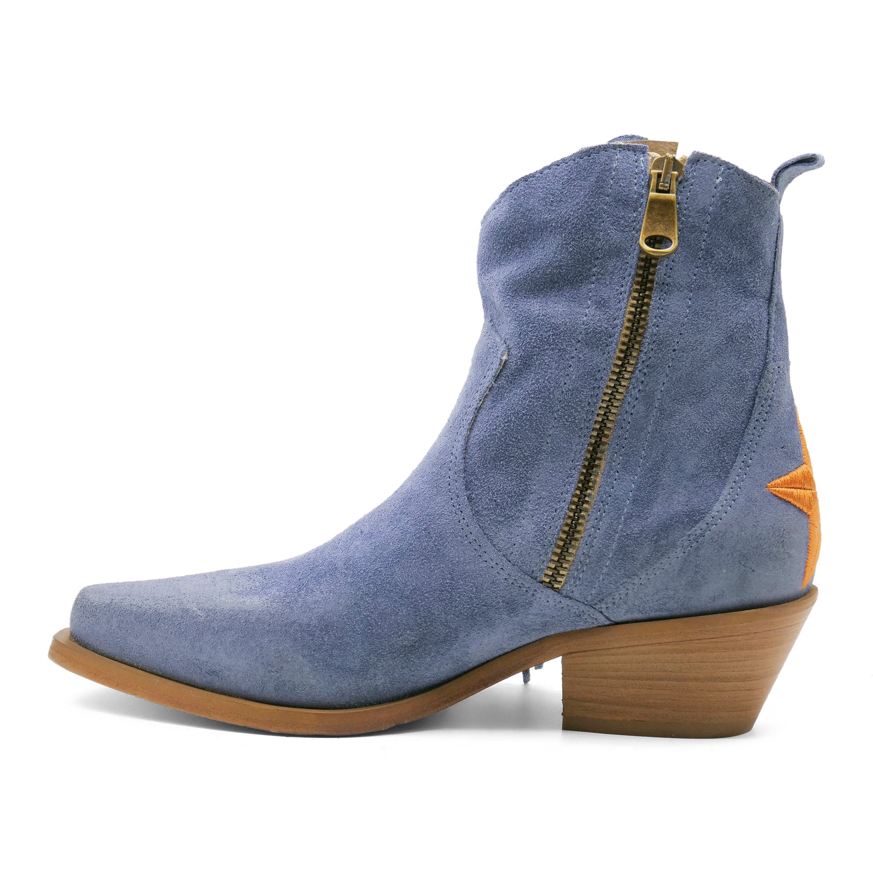 DX2430 - Blue Fringed / Orange Star Ankle Boot
