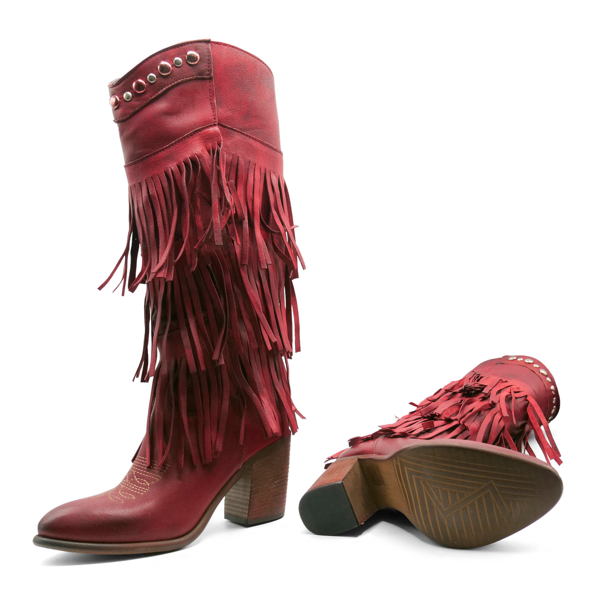 FLOR12 -Red Layered Fringe