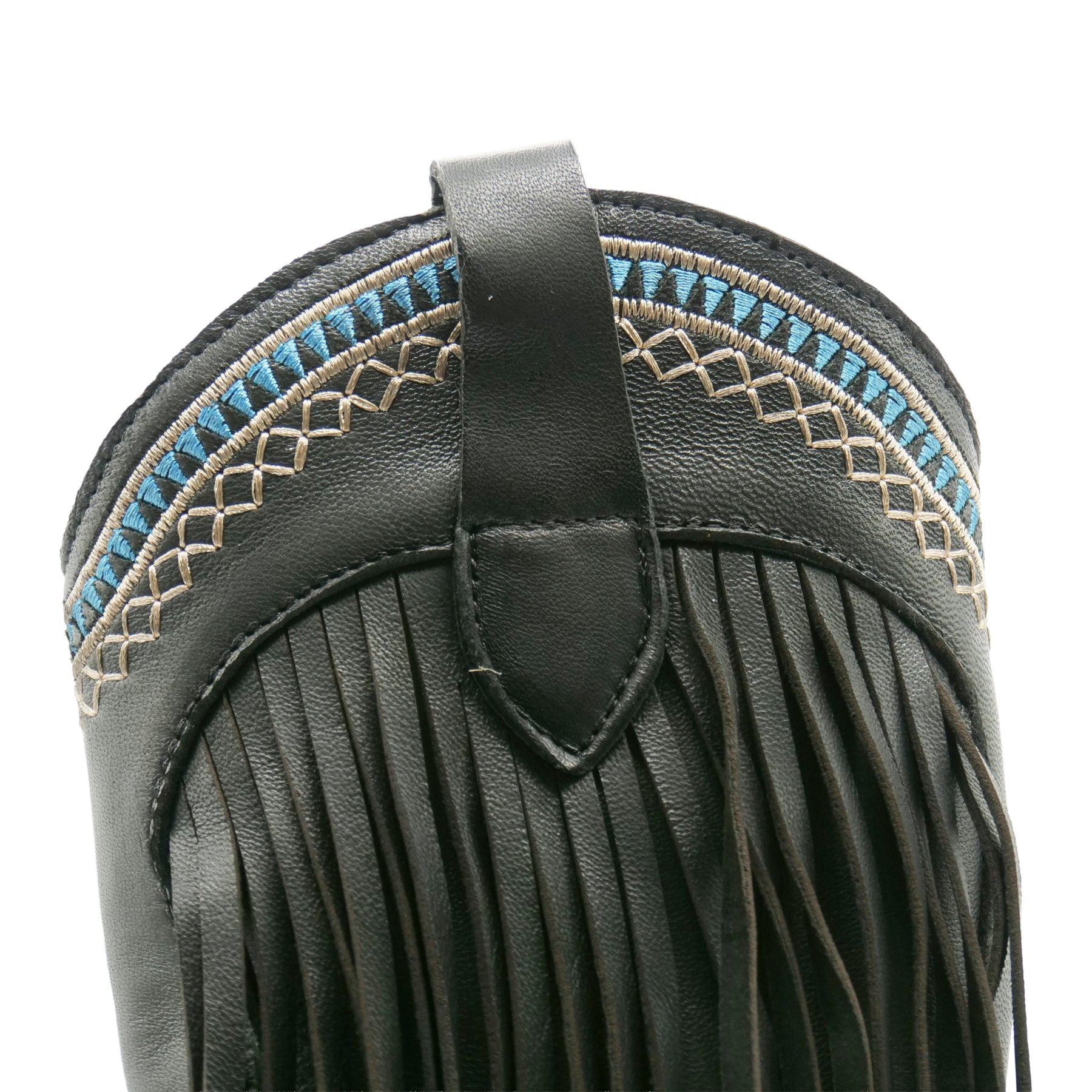 FLOR09 - Black / Turquoise Tassels
