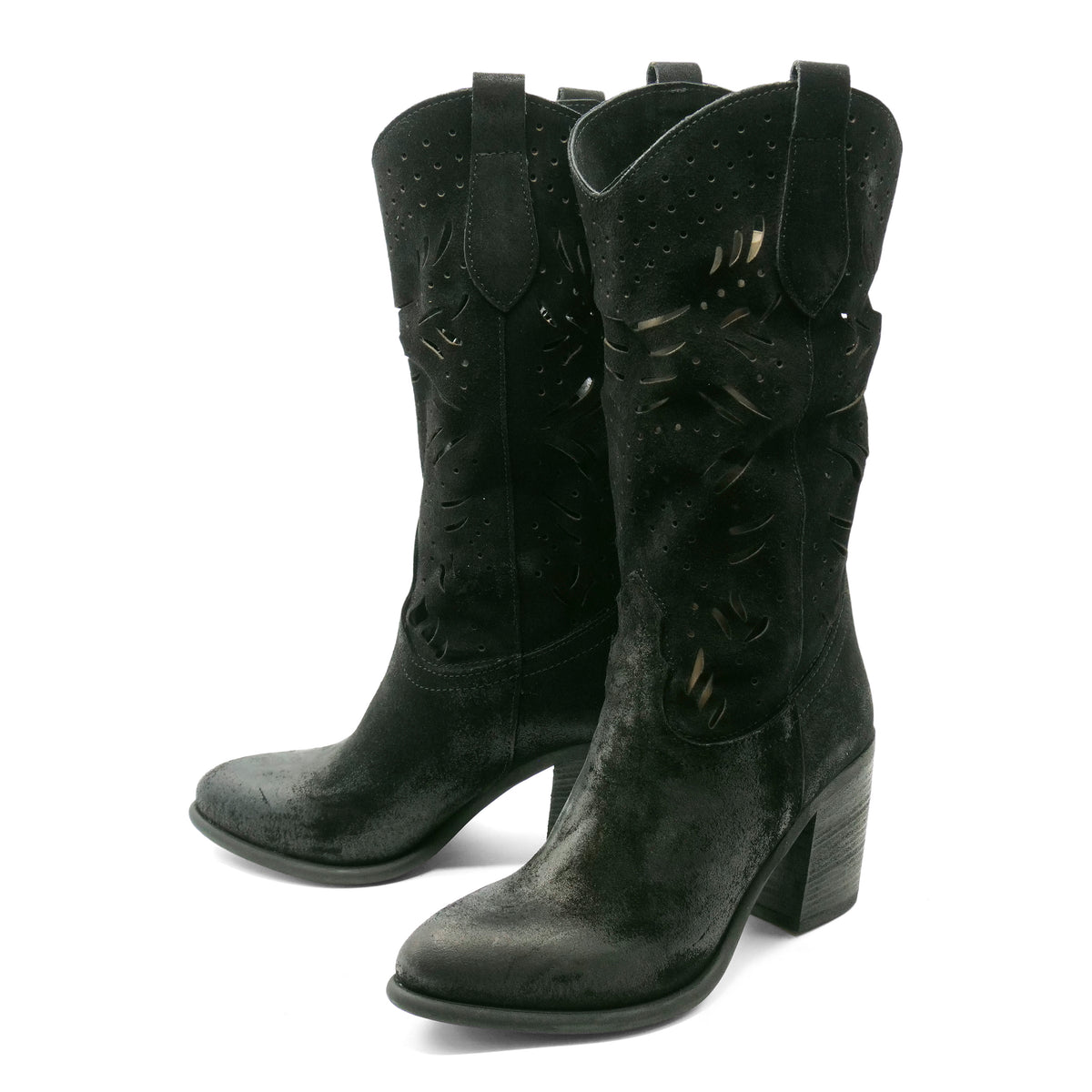 CARACUS - Black Suede Hand Lasered