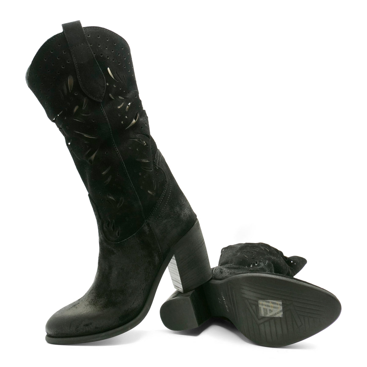 CARACUS - Black Suede Hand Lasered