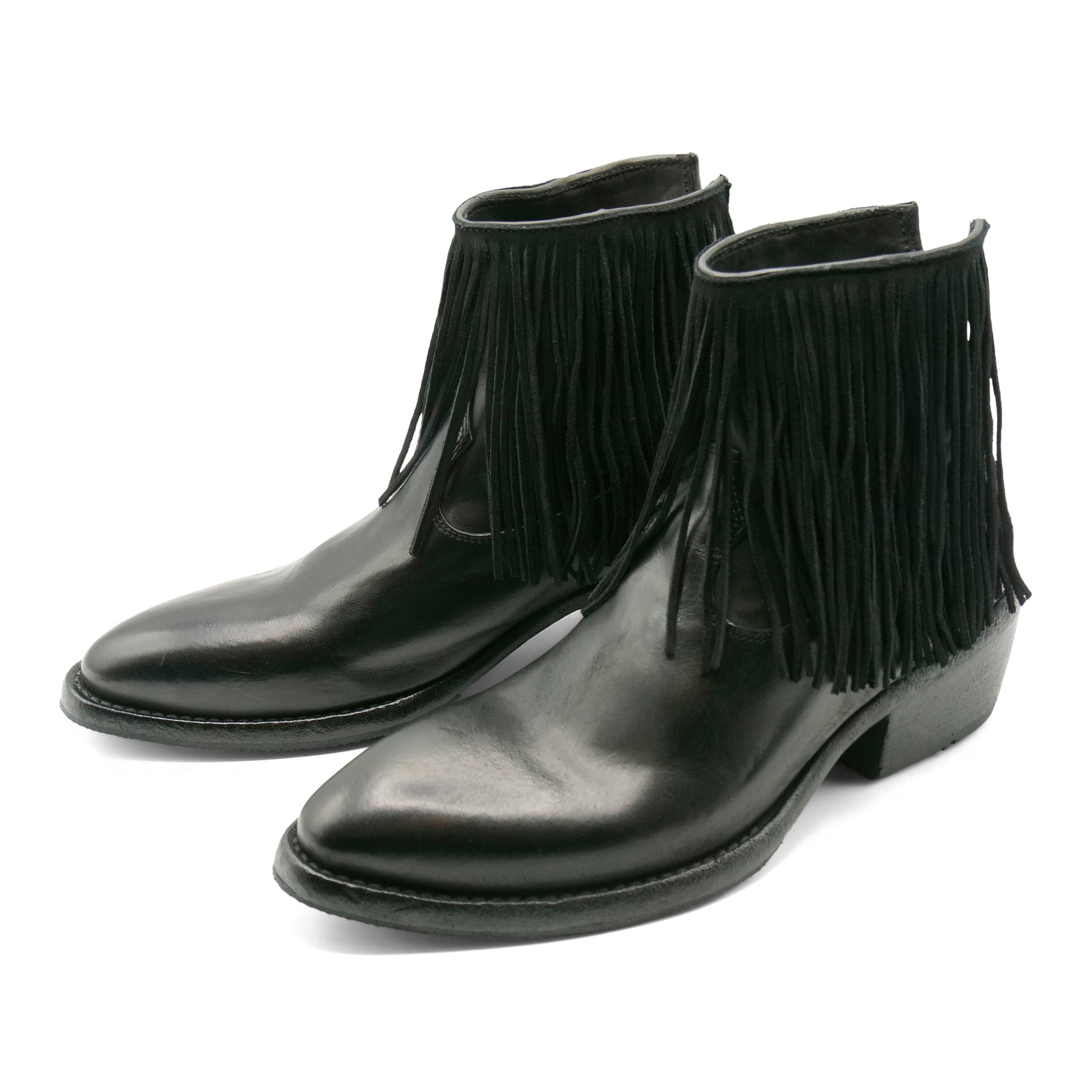 EE01A -Soft Leather Fringe Boot