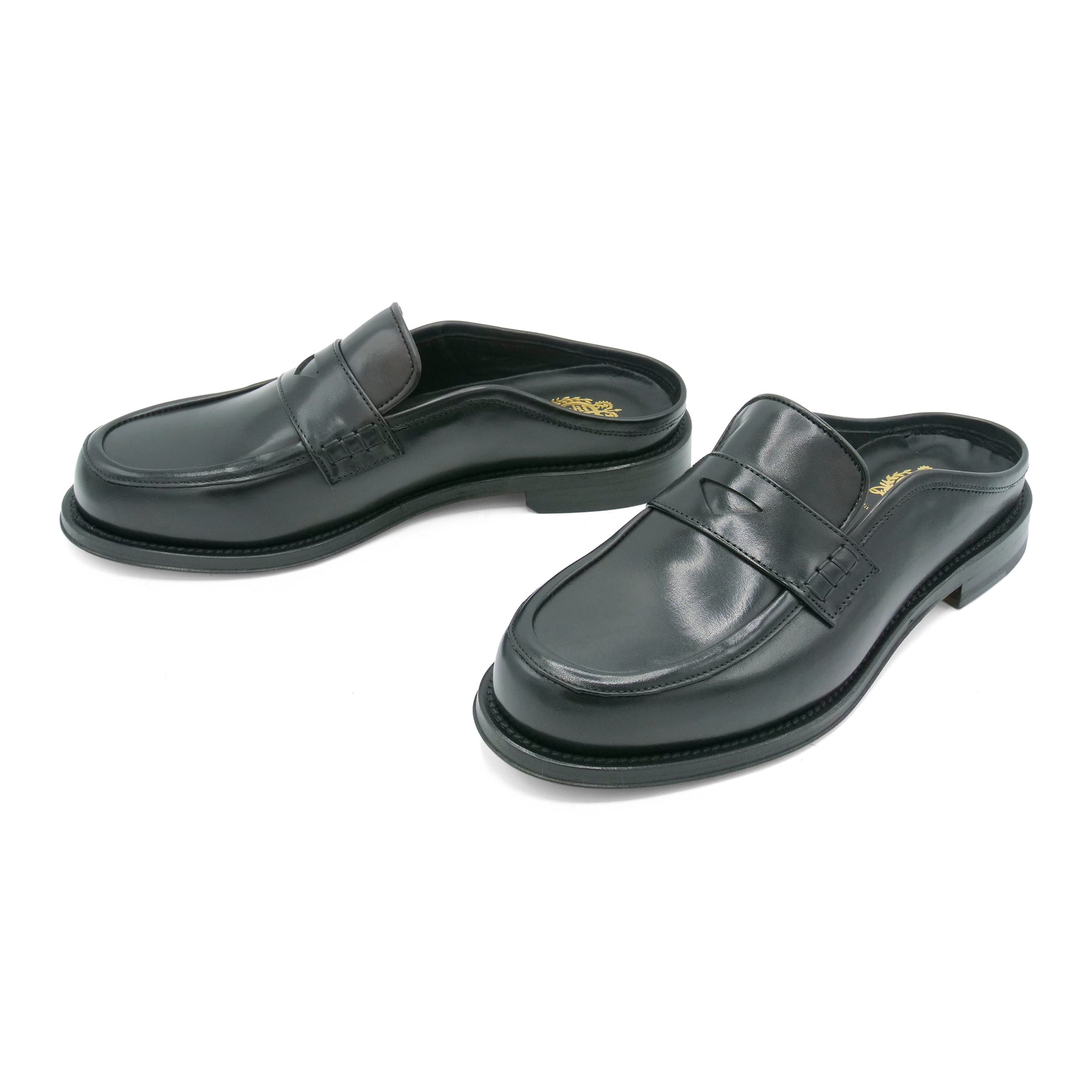 PAUL4604 - Classic Black Leather Mule