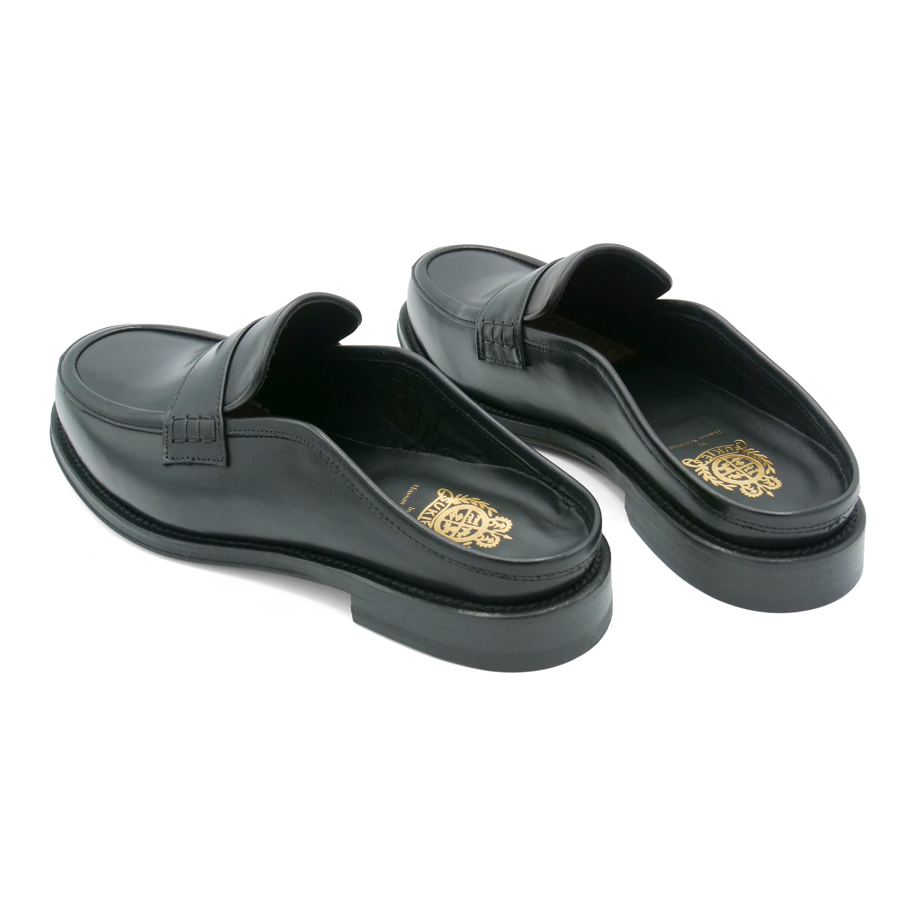 PAUL4604 - Classic Black Leather Mule
