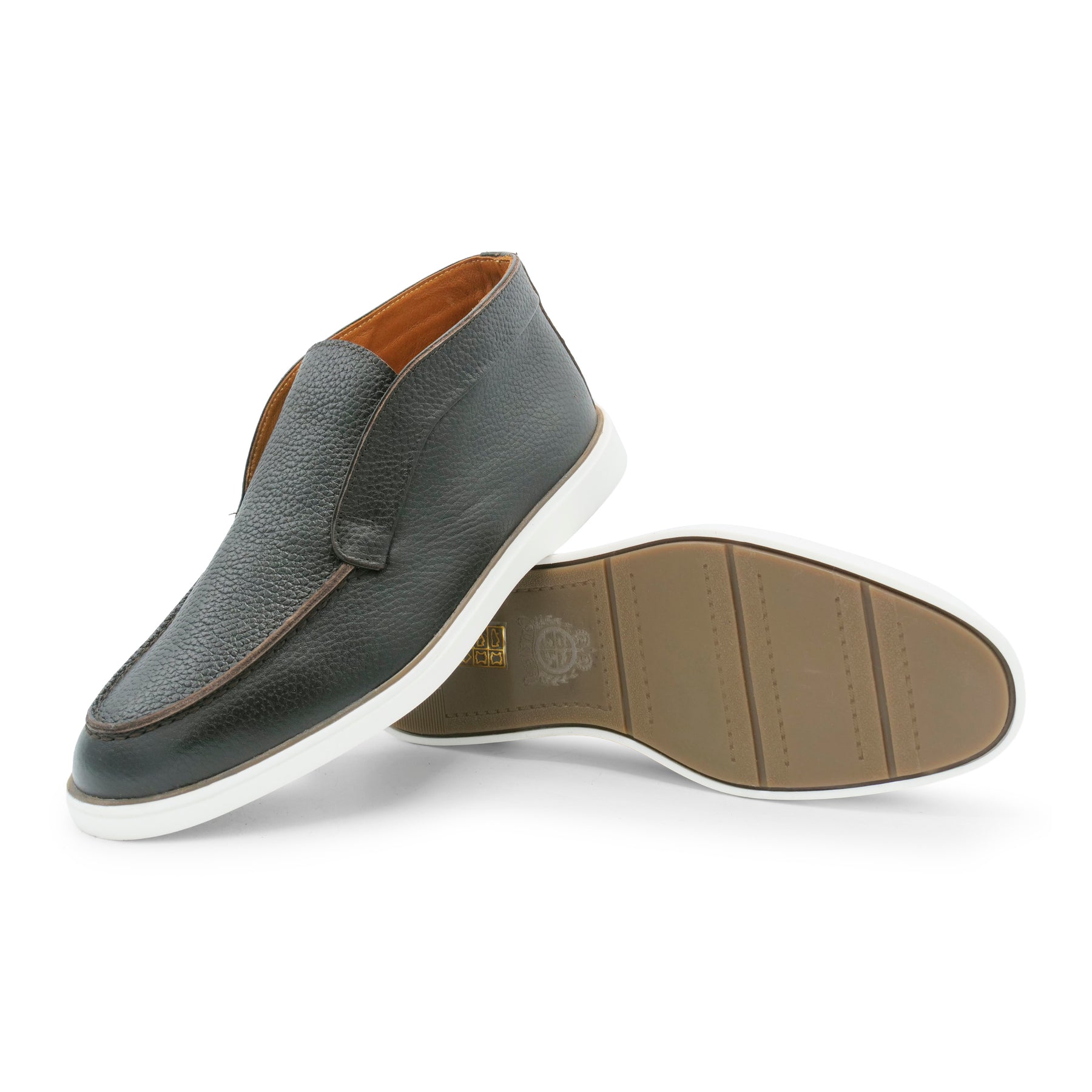 6060 - Brown Leather Ankle Loafers