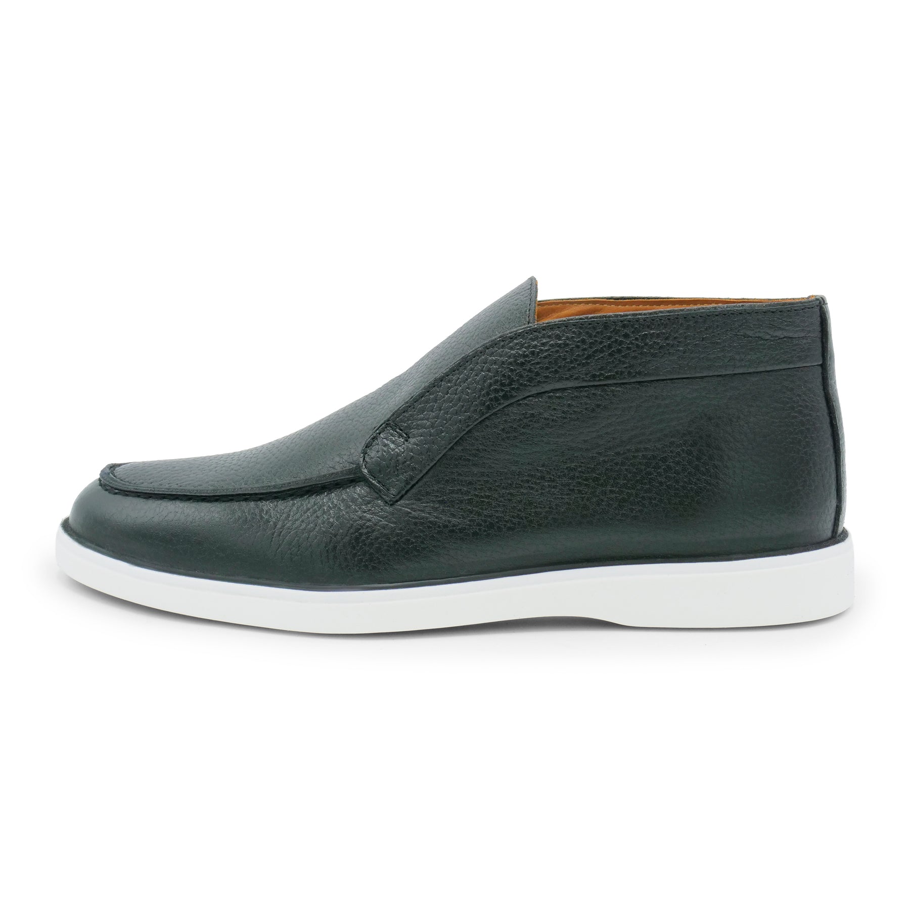 6060 - Black Leather Ankle Loafers