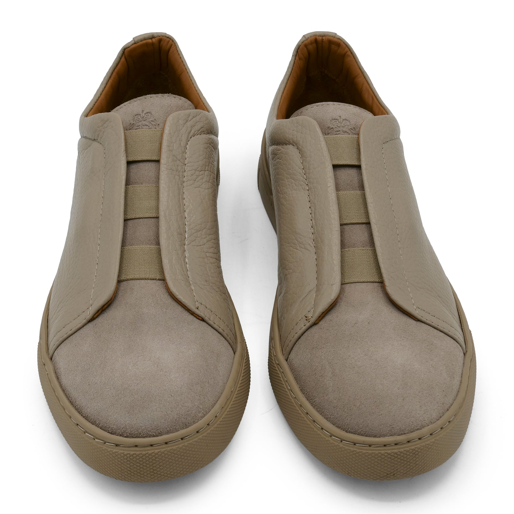 6948 - Beige Leather COMBI Slip On
