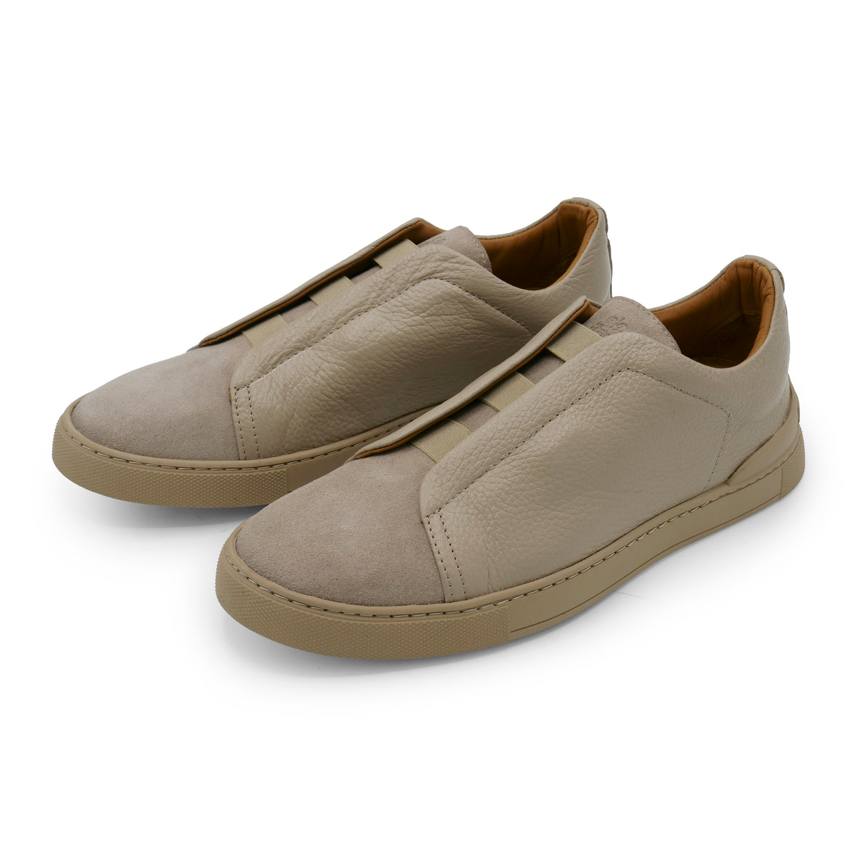 6948 - Beige Leather COMBI Slip On