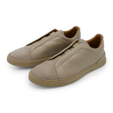 6948 - Beige Leather COMBI Slip On