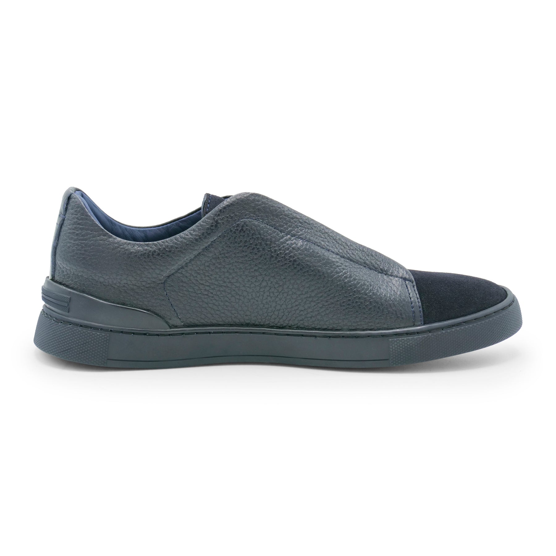6948 - Navy Blue Leather COMBI Slip On