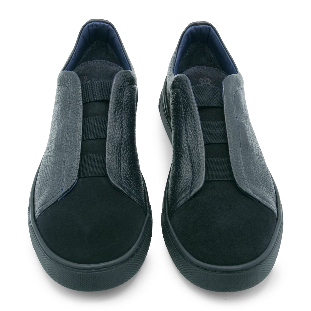 6948 - Navy Blue Leather COMBI Slip On