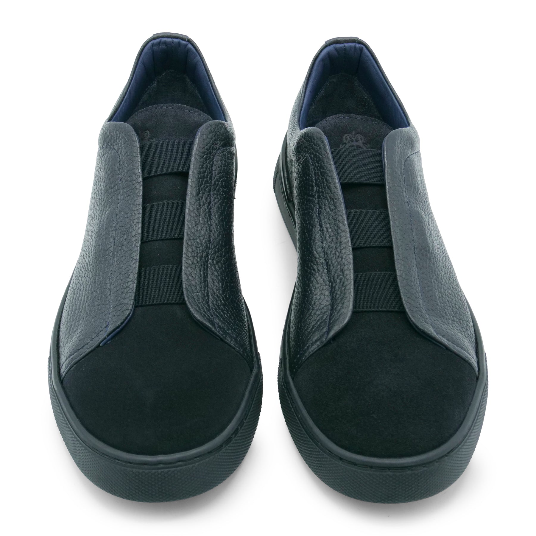 6948 - Navy Blue Leather COMBI Slip On