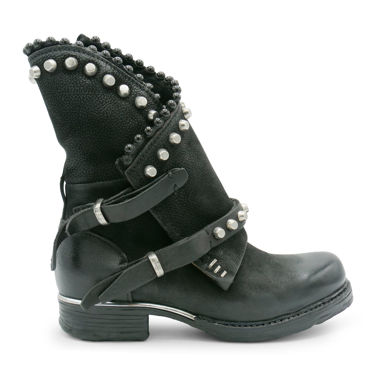 7045 - Black Studded Biker