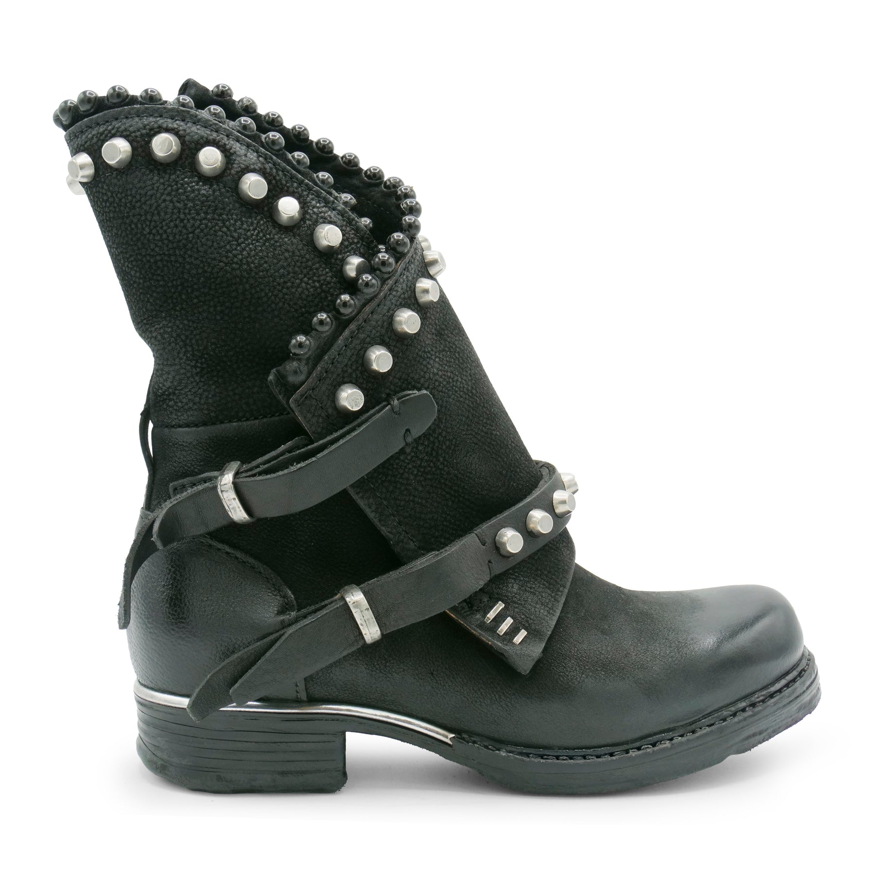 7045 - Black Studded Biker
